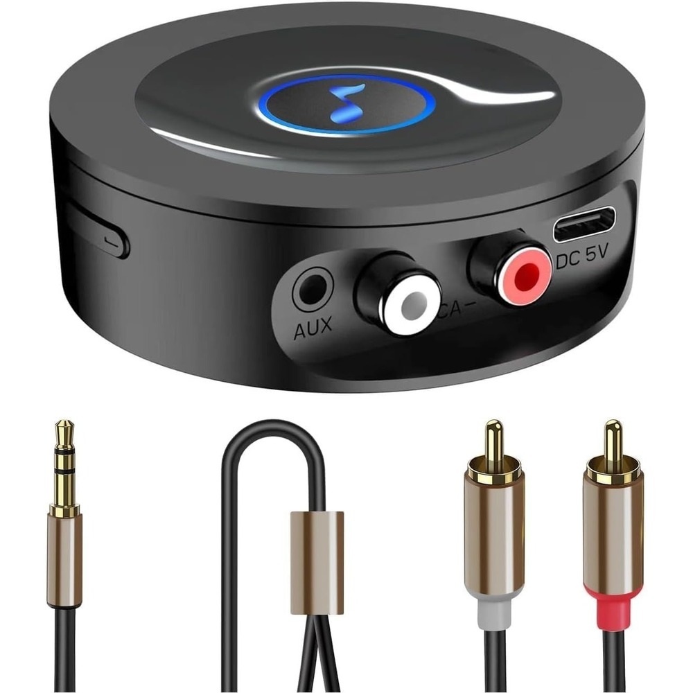 BLACKHORSE Bluetooth 5.2 Receiver RCA 3.5mm AUX Adapter for Home Stereo HiFi